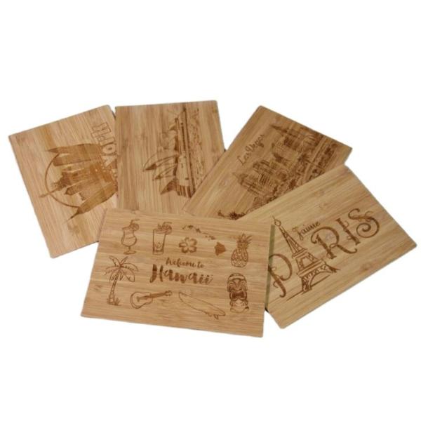 Bamboo Wooden Access Control Key Cards Ving NFC Hotel Key Cards Easily Biodegrade