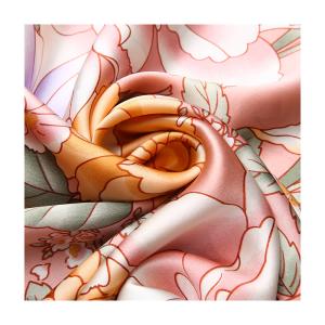 Quality Pure Lightweight Silk Fabric Digital Printed For Bedding Set Multicolor for sale