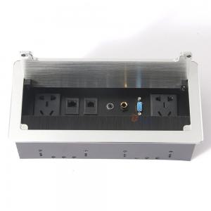 China Conference Table Power Outlets Aluminum Alloy Plate Office Hidden Desktop Power Socket Box on sale
