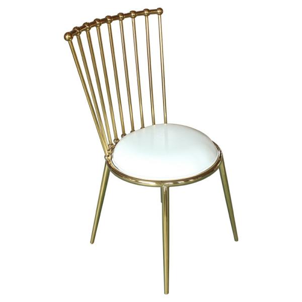 Elegant Simple Wedding Chairs 201 Stainless Steel Frame For Banquet Hall