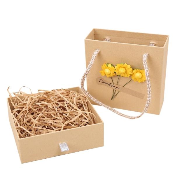 Slide Open White Kraft Cardboard 128g Paper Packaging Boxes Cabinet 157g Drawer Style Gift Box With Handle