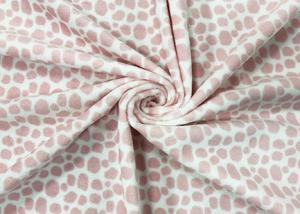 Quality 100% Polyester Fleece Fabric for Home Textile Pink Leopard Print 210GSM for sale