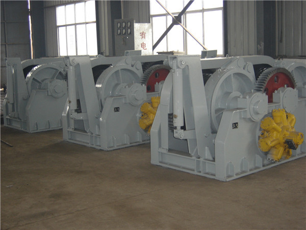 DC12V Drum Rated Load 30KN 50KN Hydraulic Marine Rope Winch