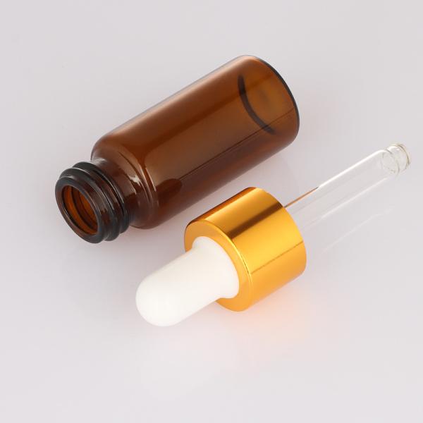Frosted 5ml 10ml Empty Cosmetic Bottle Amber Dropper Round Face Serum Bottle