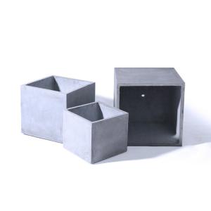 simple style cubic cement flower pots 22-80cm several size and color suit for all kind scene