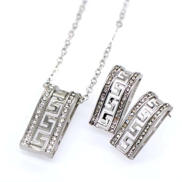 Vintage jewelry Pendants Necklaces Earrings Set For Women 18K Real Gold Plated