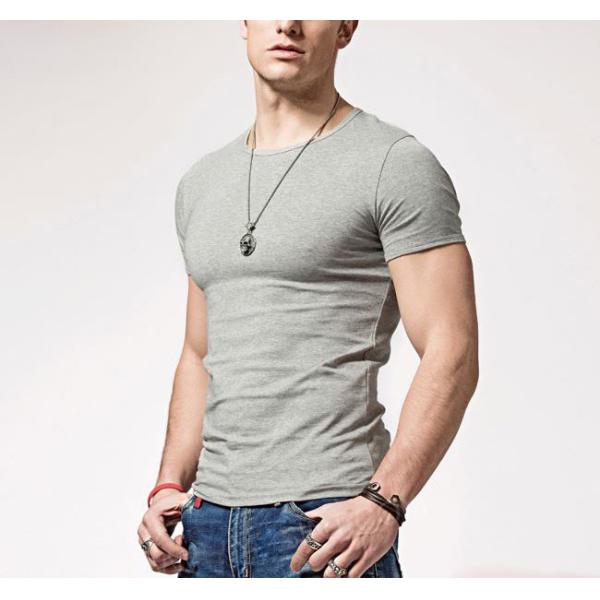 Custom Muscle Fit Fashionable Mens T Shirts / Polo Sport T Shirt With O Neck