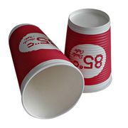 Branded Ripple Paper Cups for Hot Tea / Milk , Promotional Paper Cups