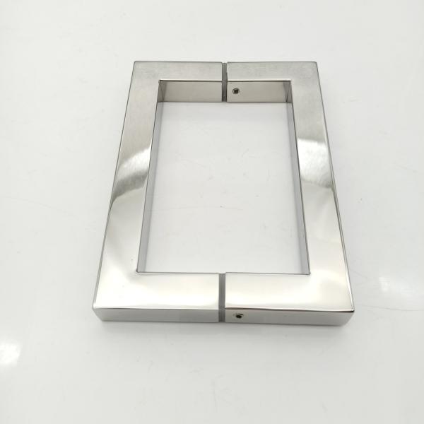Polished Chrome Finish Stainless Steel Square Pivot Glass Door Handle with and Sample