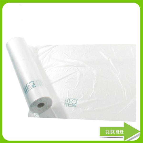 Customized Flat Food Grade Plastic Liner , Supermarket Plastic Bags Roll