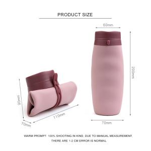135g 600ml Silicone Roll Up Water Bottle For Unisex