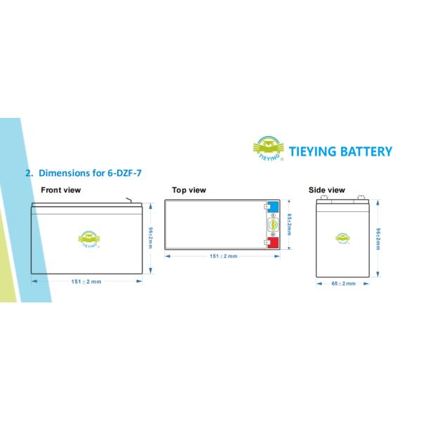 E-Spraying 12v 7ah Rechargeable Sealed Lead Acid Battery Low Self Discharge Rate 6-DZF-7
