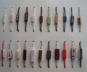 Quality custom colorful plastic tag locks clothing security tag hang tag plastic string for sale
