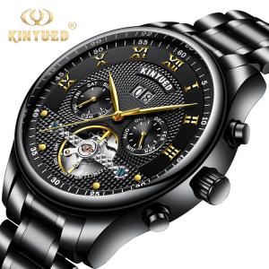 Quality Tourbillon aumatic mechanical watch wind by hand no battery mechanical mens watch for sale