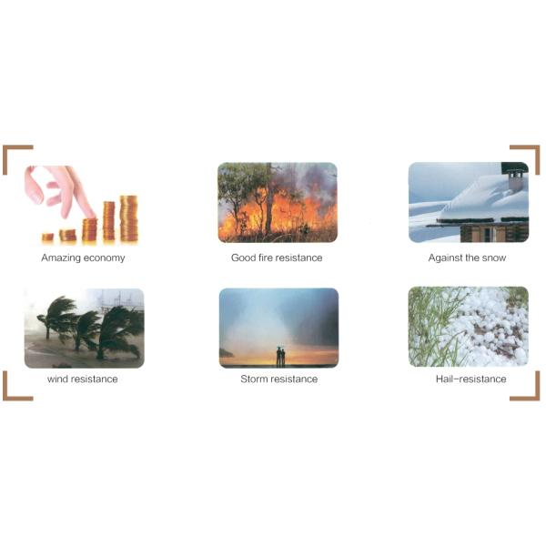 1340x420mm Makuti Grained Tile / Wood Grain Stone Coated Aluzinc Galvalume Metal Tile Customized Type