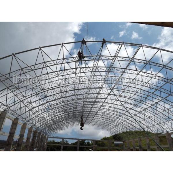 Prefabricated long span steel swimming pool roof