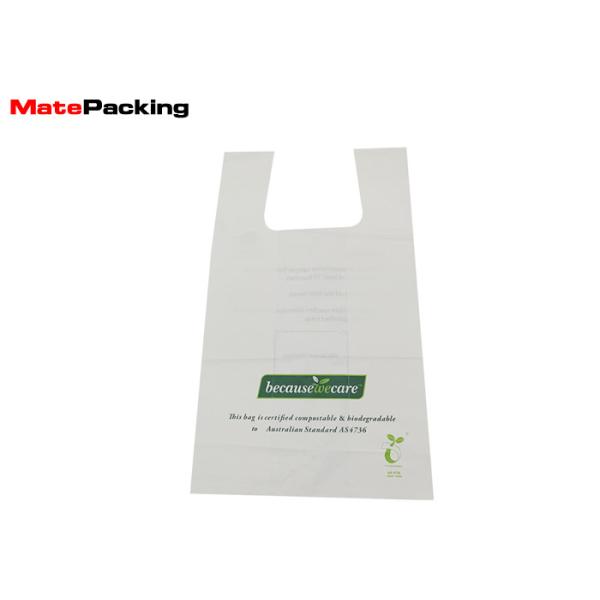 100% Corn Starch Disposable Grocery Bags , Biodegradable Plastic Shopping Bags