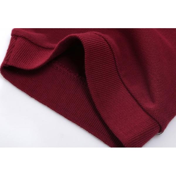 Right Sleeve Embroidered Polo Shirts Design For Men Cotton Two-Button Plain