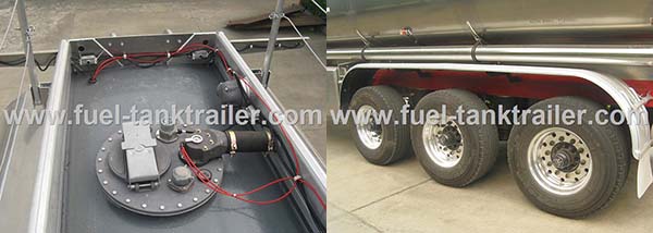 Bottom Loading Petroleum Tank Trailer Vapor Recovery System Equipped With A Pump