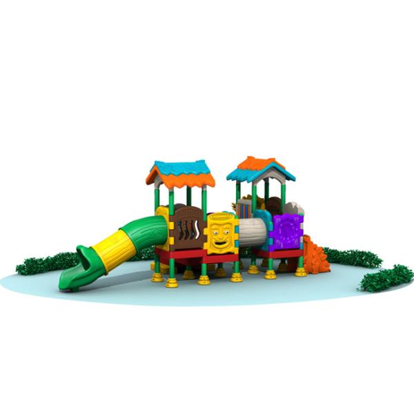 Fashion Plastic Outside Play Equipment , Kids Plastic Jungle Gym With Slide And Baffle
