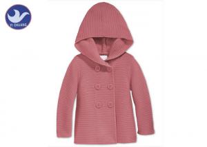 China Girls Hoody Kids Sweater Coat Buttons Closure Children Winter Knit Cardigan on sale