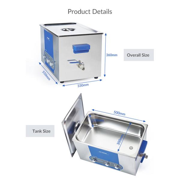 500W Large Ultrasonic Cleaner Power Adjustable Powerful Ultrasonic Cleaning Machine
