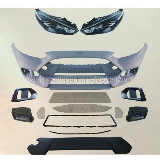 Ford Focus RS 2015 Front and Rear Bumpers ABS Plastic Body Kit