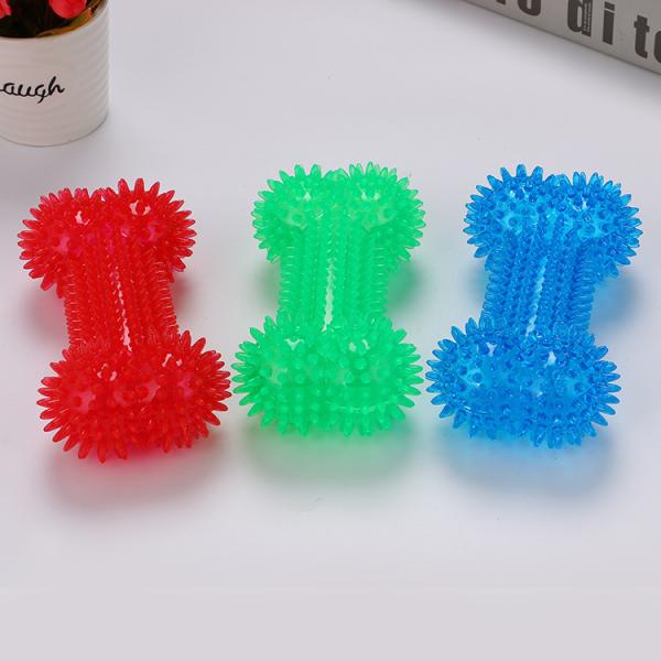 BSCI Cute Molar Dog Bite Toys Dog Chew Toys Squeaky Bone With Massage Particle