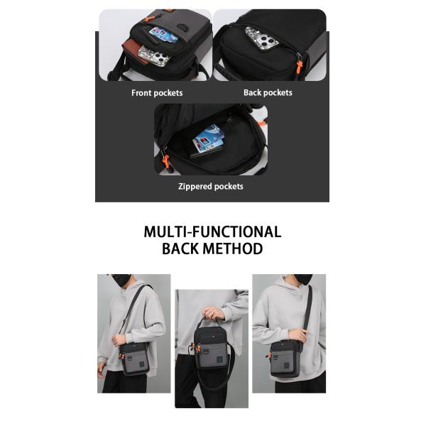 Custom Color Logo Cycling Messenger Bag Men's Shoulder Sling Bag