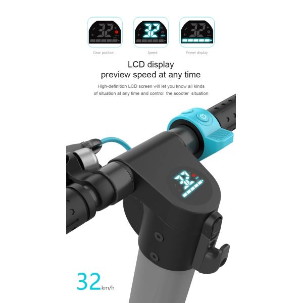 Light High Speed Electric Scooter For Adults 2 Wheel Double Brake LED Display