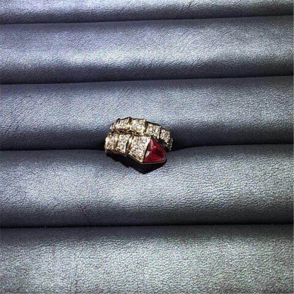 Luxury jewe factory serpenti series ring 18k white gold yellow gold rose gold diamond ring