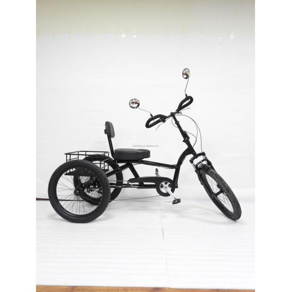 High Carbon Steel Frame 7 Speeds Cargo Trike With 24inch Thick Aluminum Alloy Wheels