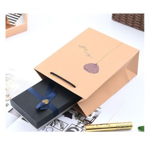 Custom 10x8in Brown Kraft Jewelry Gift Bags with Handle