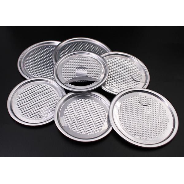 65mm 211# Aluminum Easy Open Foil Lid Seals For Food Can Packaging