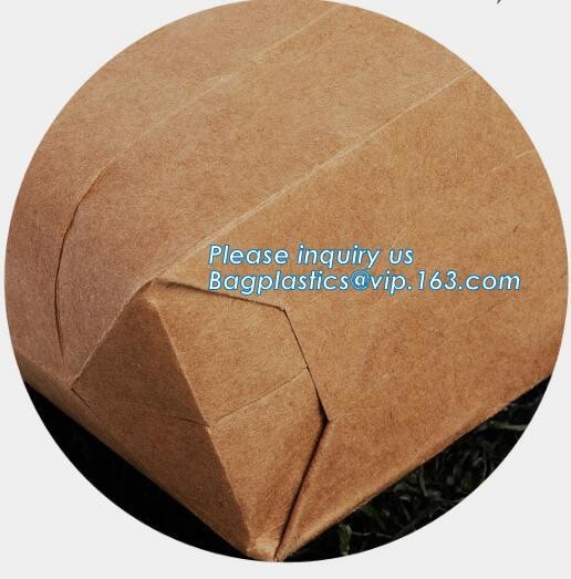 Food Grade Packaging Biodegradable Kraft Paper Rice Paper Bag,1kg 5kg food grade Rice package brown kraft paper packagin