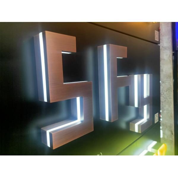 Custom Signs Logo Metal Brand Advertising Gold Metal Wall Decor Business Signs Alphabet Letters 3D Metal Logo