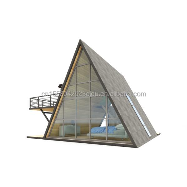 Galvanized Steel Square Tubes Deluxe Small Wooden House Triangle Modular Prefabricated House for Your Requirements