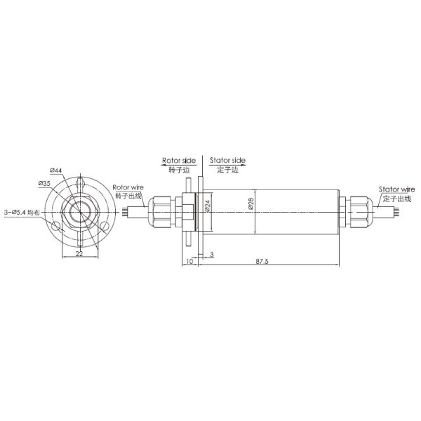 ODM 28mm IP68 Waterproof Slip Ring Stainless Steel Metal Housing