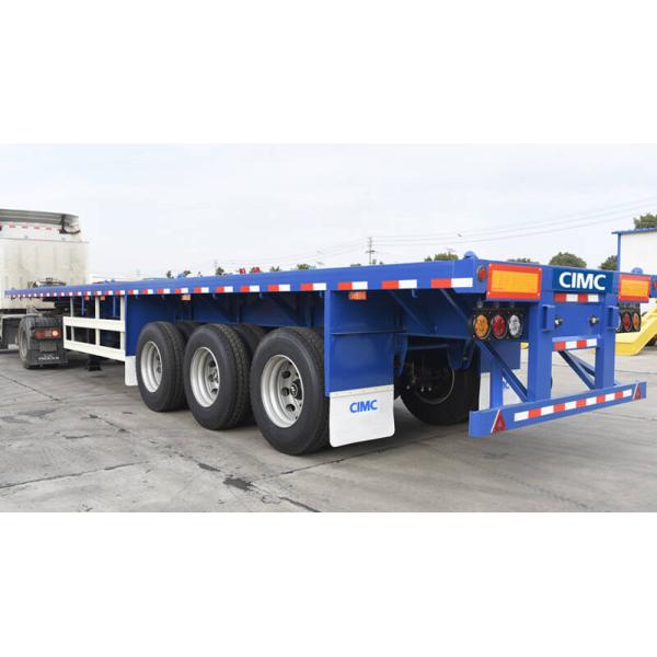 40FT Front Wall Lorry Cargo 3 Axle Fuwa Semi Truck Flatbed Trailer