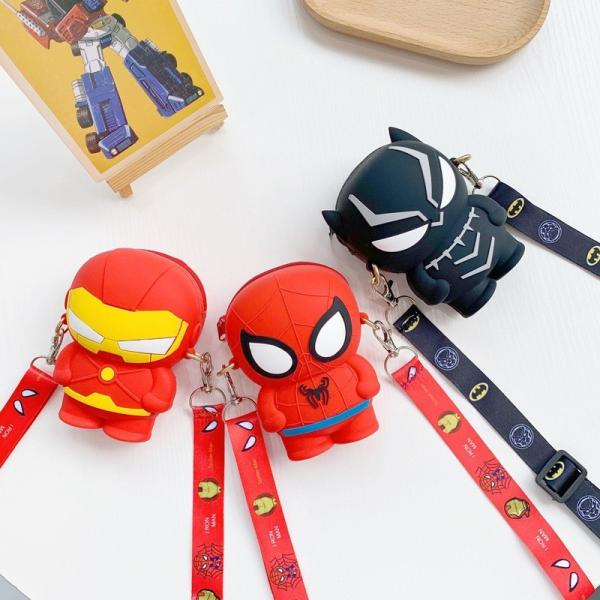 Superman Silicone Coin Bag For Pencils Crossbody Shoulder Bag For Boys Pop Purse Bag Christmas Birthday Gift Coin Wallet