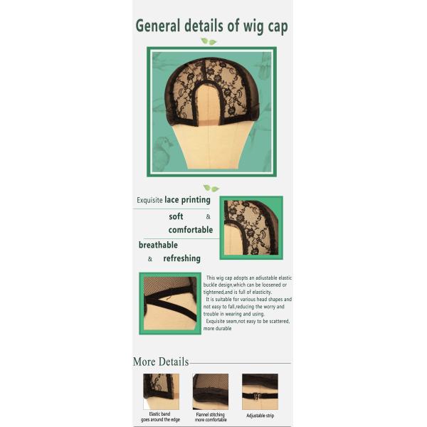 Non Toxic Not 21.1cm Heat Hair Weave Cap , U Shape Wig Cap Replacement