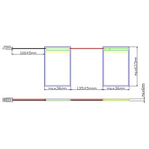 2C High Discharge Rate Lipo Battery Pack 553559 7.4V 1300mAh 2S For Artificial