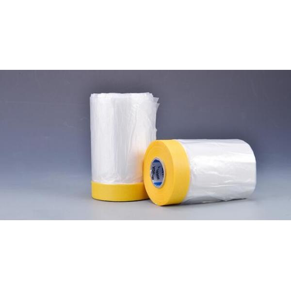 plastic register sealing cloth duct pre-taped masking film,PE material taped clear plastic masking film with dispenser