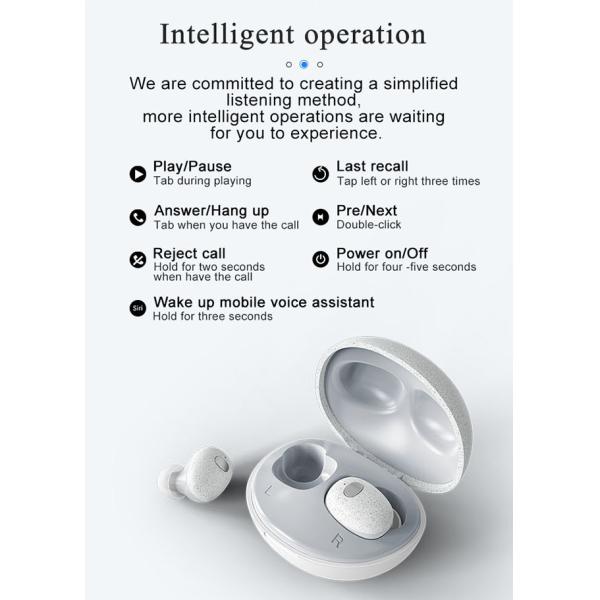 FCC Certificate Black Realtek Chipset Tws Bluetooth Earbuds