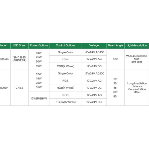 12V 12W SS316 Wall Mounted Swimming Pool Lights