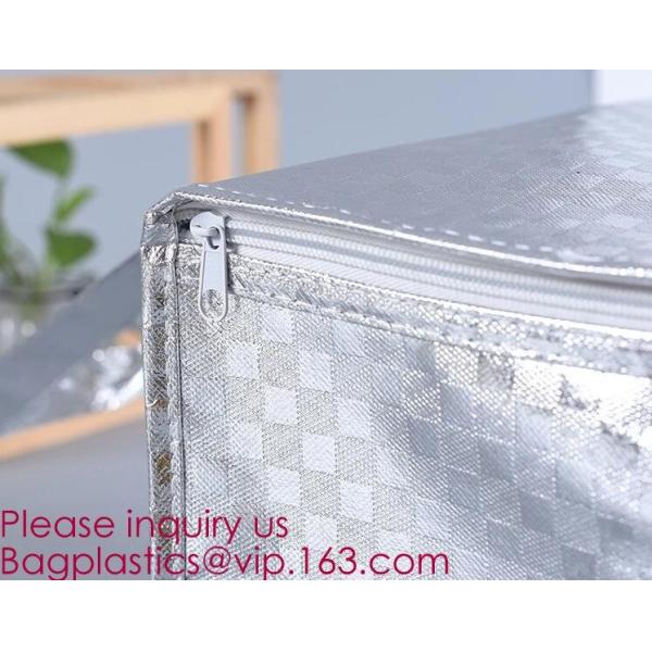 Foldable Lunch Insulated Cooler Bag Heated Food Delivery Bag Thermal Pizza Delivery Cooler Bag