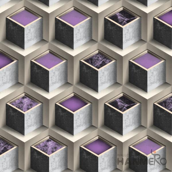 Fashion PVC 3D Home Wallpaper for Living Room Germetric Pattern Design