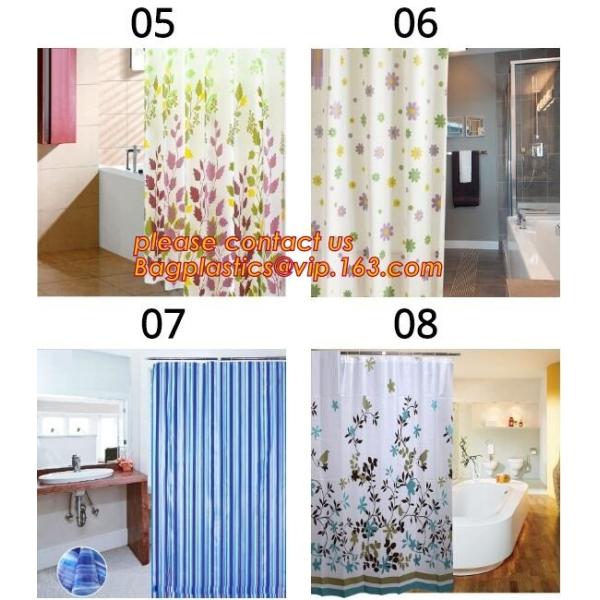 Transparent 3D Shower Curtain With Magnet, Quality Plastic Bathroom Shower Curtain, Holiday Shower Curtain, Bathroom cus