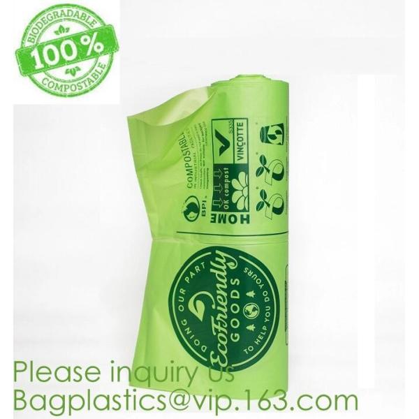 64 Gallon compostable trash bag biodegradable garbage bag, 0.9 Mil, 47"W x 60"H,cornstarch made 100% eco friendly direct