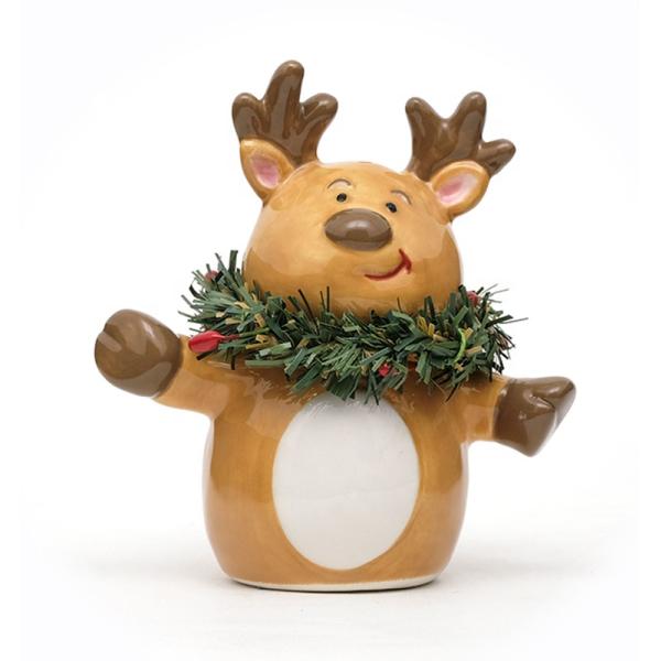 Creative Cute Animal Earthenware Ceramic Salt And Pepper Shaker Set For Christmas